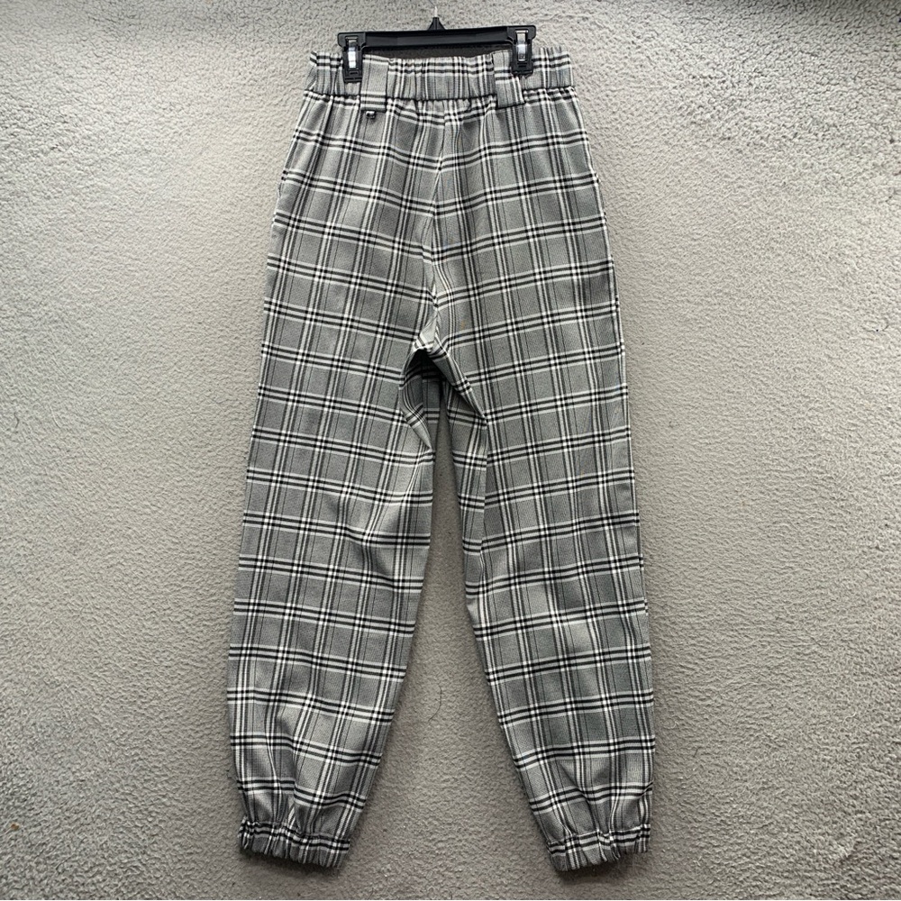 I.AM.GIA High Waist Plaid Cobain Pants Joggers Black White Tartan Women’s Size M - Picture 10 of 13